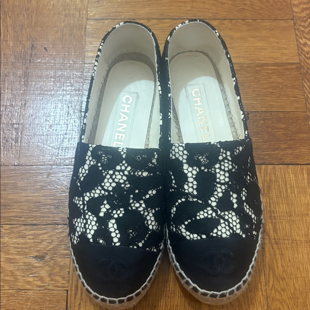 Chanel Lace Espadrilles